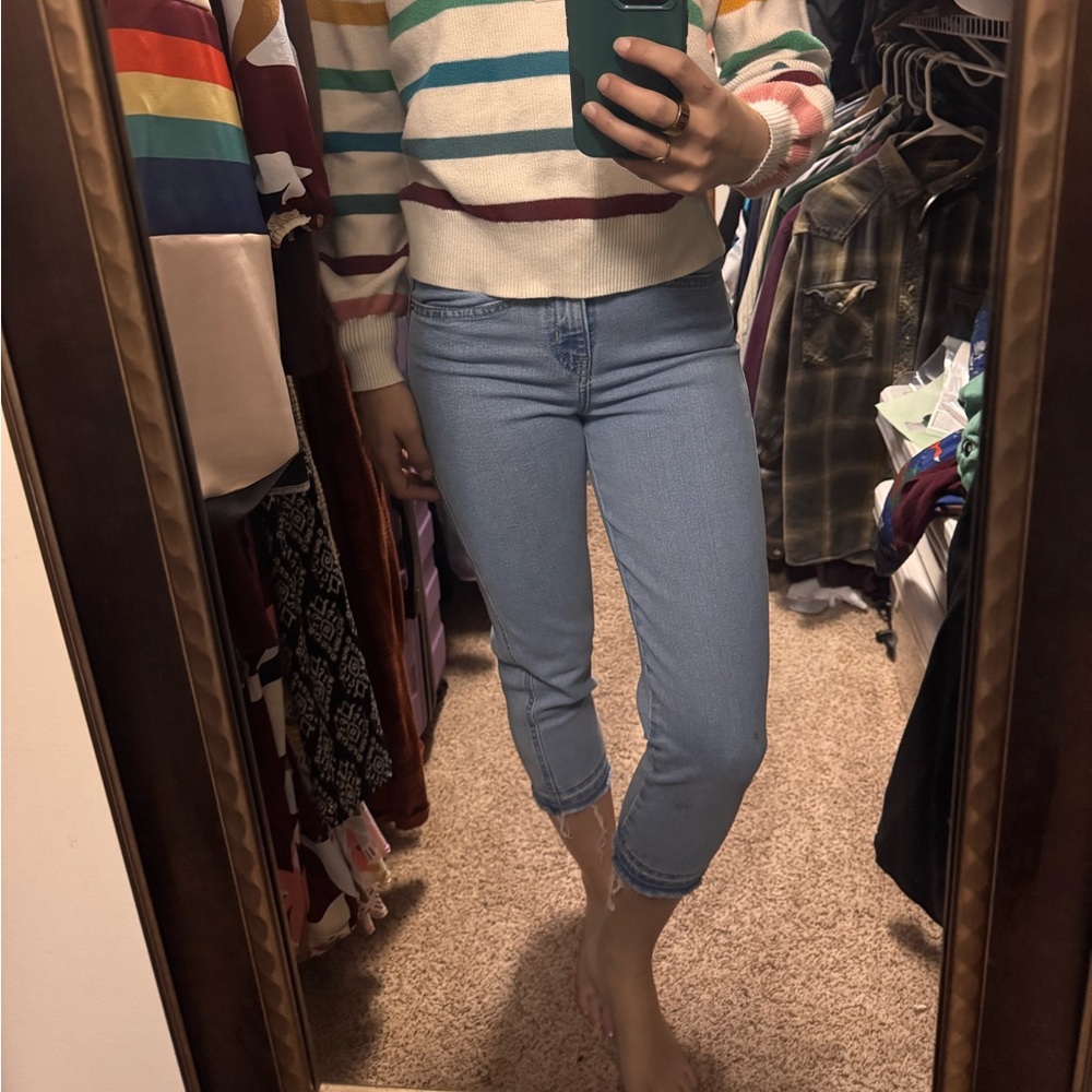 Signature by Levi Strauss Size 00 Women's Blue Cropped Jeans